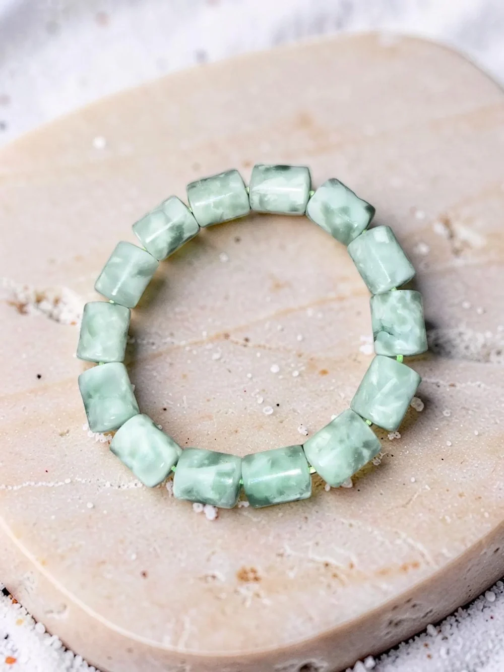 AAA Grade  Green Angelite Bracelet  🌟High Quality ⭐️